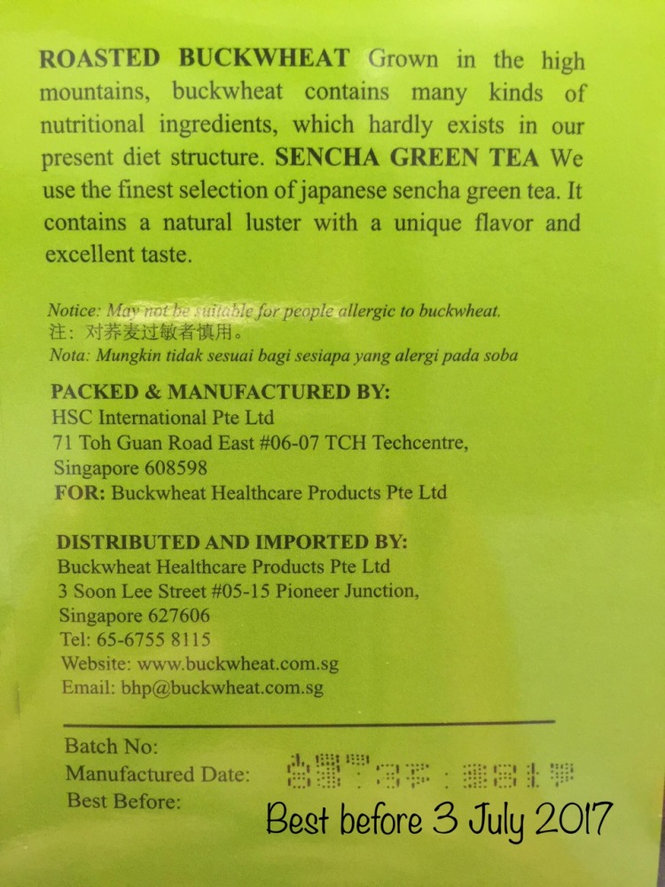 SGVegan_Buckwheat Green Tea Expiry